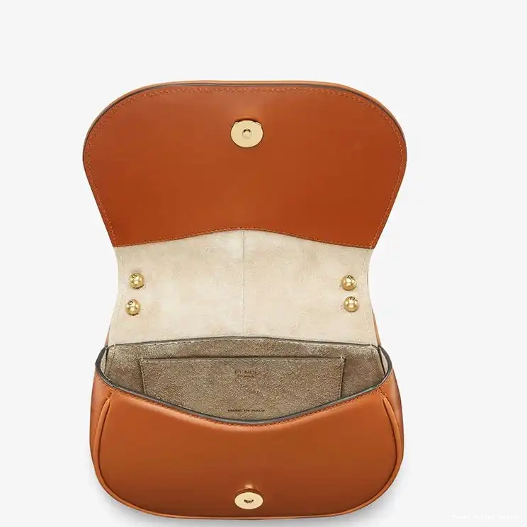 Affordable C'mon Brown Calf Mini Fendi In Bag Leather 0608